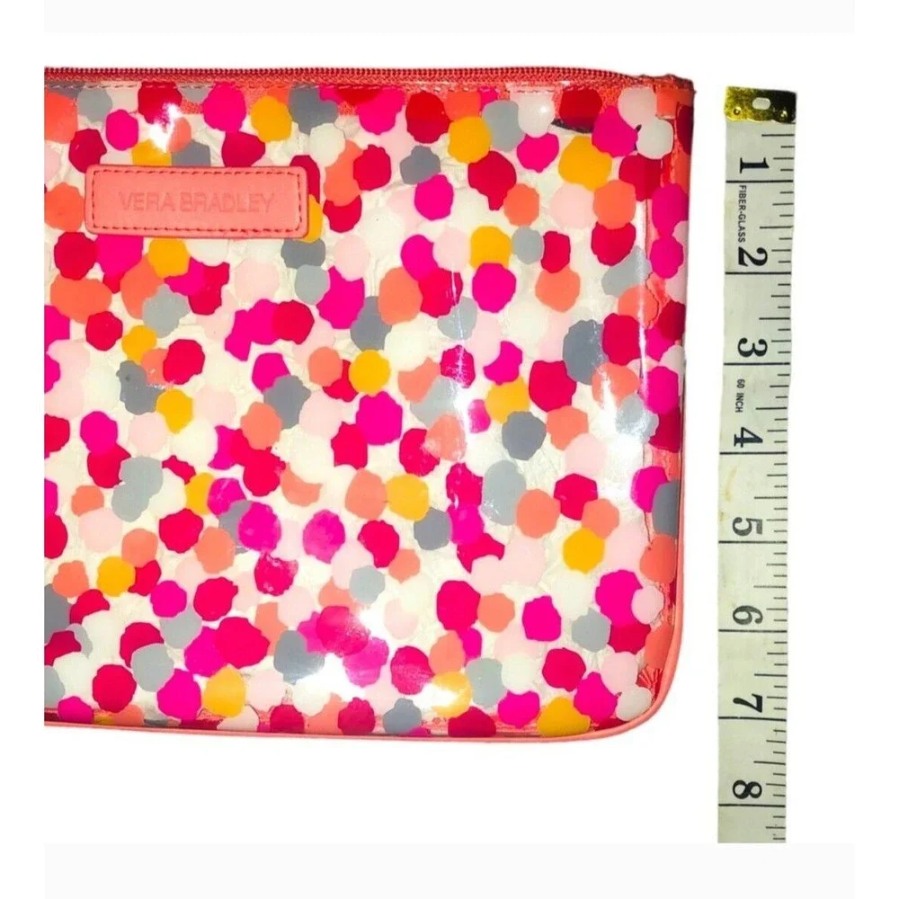 Vera Bradley Wipeable Easy Clean Pixie Confetti Makeup Toiletry Travel Pouch Bag